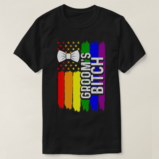 LGbt Pride Gay Bachelor Party Verlobung 1352 T-Shirt (Design vorne)