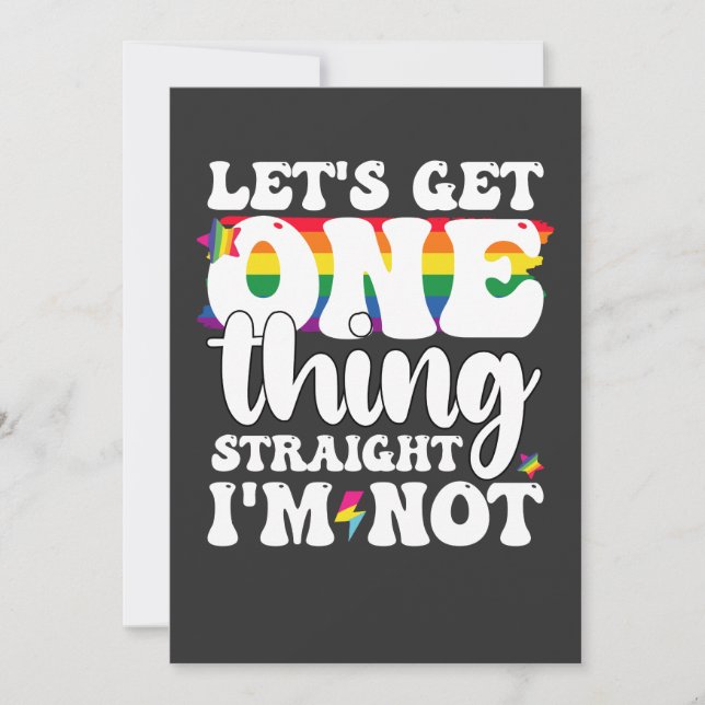 LGBT Pride Gay Lasse eine Sache direkt werden nich Einladung (Vorderseite)