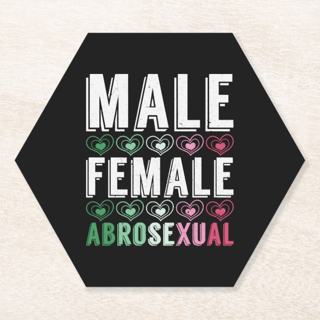 LGBT Pride Geschenk männliche weibliche abrosexual Untersetzer (Vorderseite)