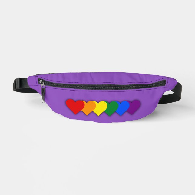LGBT pride hearts  Bauchtasche (Vorderseite)