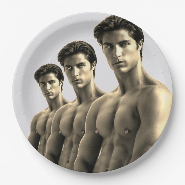 LGBT Pride Hottest Hunks auf dem Planeten Pappteller (Vorderseite)