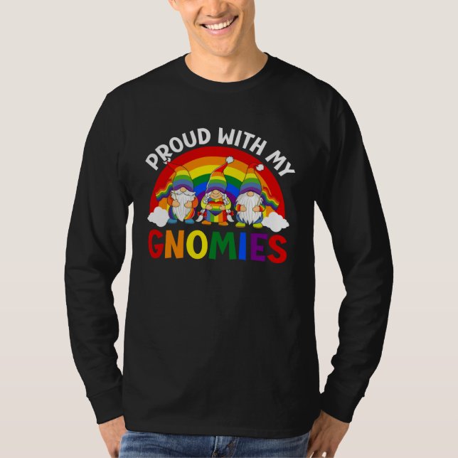 LGBT Pride LGBTQ Rainbow Gnomies Proud with my Gno T-Shirt (Vorderseite)