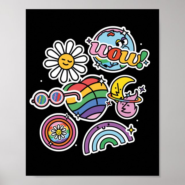 LGBT+Pride. Liebe ist Liebe. Regenbogenflagge. Poster (Vorne)