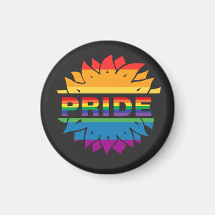 LGBT+Pride Liebe Regenbogen Blume Schaltfläche Fla Magnet
