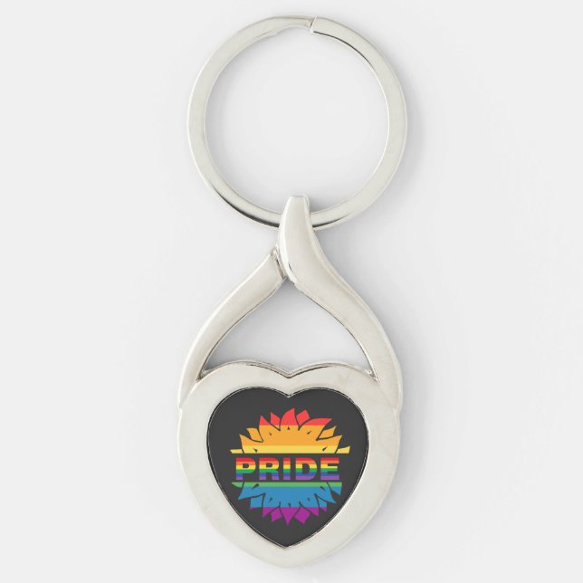 LGBT+Pride Liebe. Schlüsselanhänger der Regenbogen (Vorderseite)