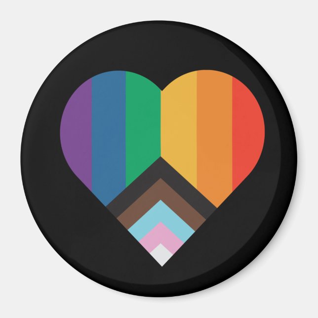 LGBT+pride love. Rainbow flag      Magnet (Vorne)