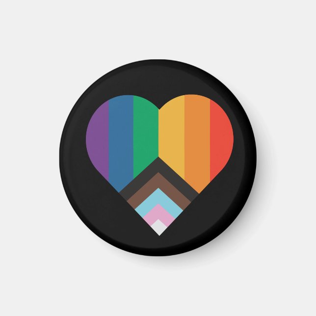 LGBT+pride love. Rainbow flag         Magnet (Vorne)