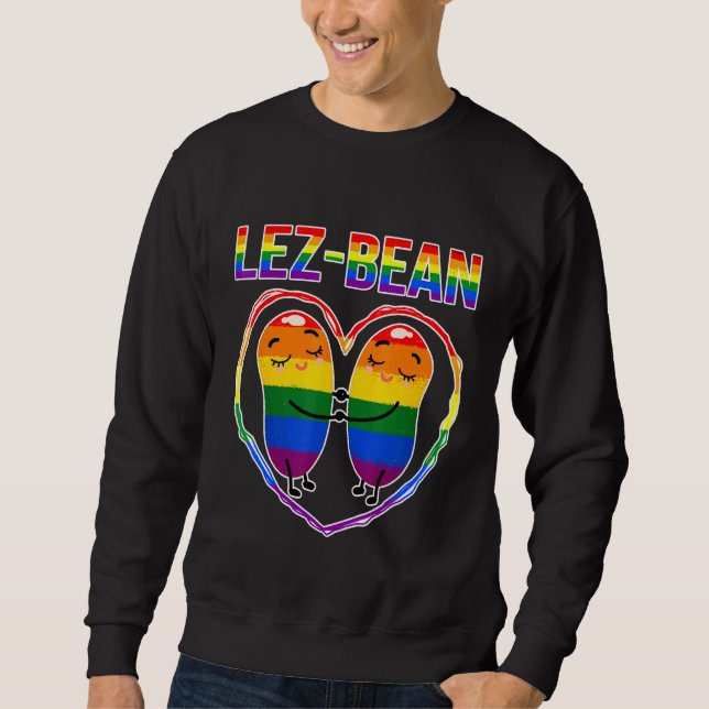 Lgbt Pride Monat Lesbischer Pride Lez-Bean Rainbow Sweatshirt (Vorderseite)