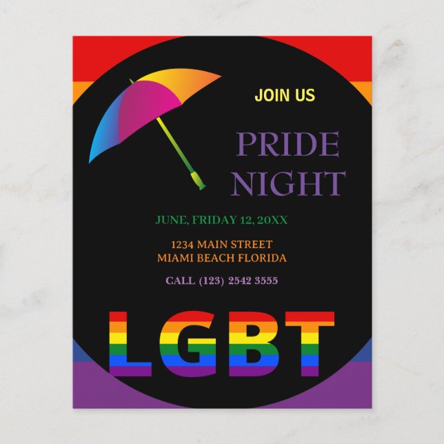 LGBT Pride Night Flyer (Vorne)