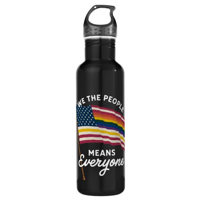 LGBT-Pride-Parade, die wir Menschen alle verstehen Edelstahlflasche (Vorderseite)