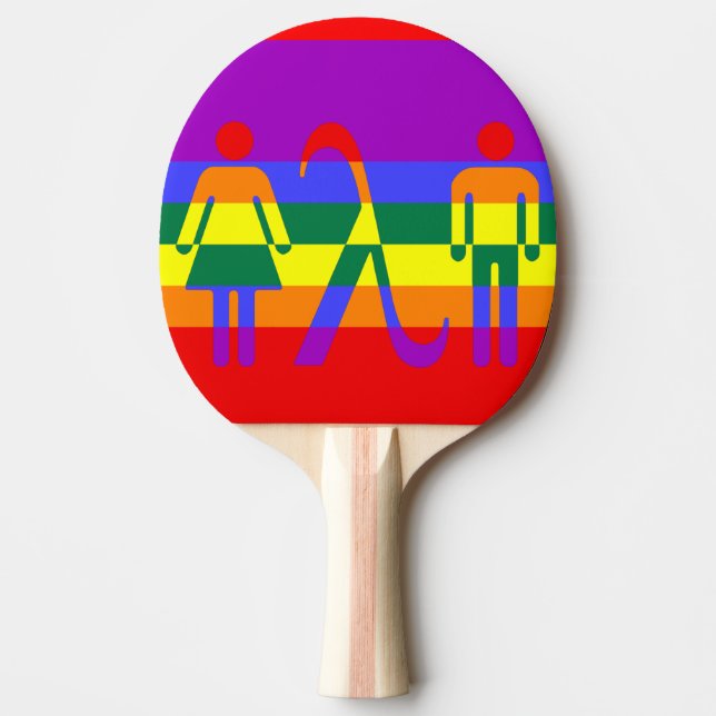 LGBT Pride Party Games Tischtennis Schläger (Vorderseite)