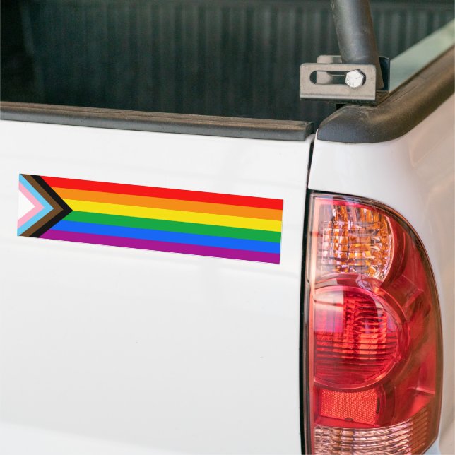 LGBT PRIDE (Progress Pride) Autoaufkleber (Auf Lkw)