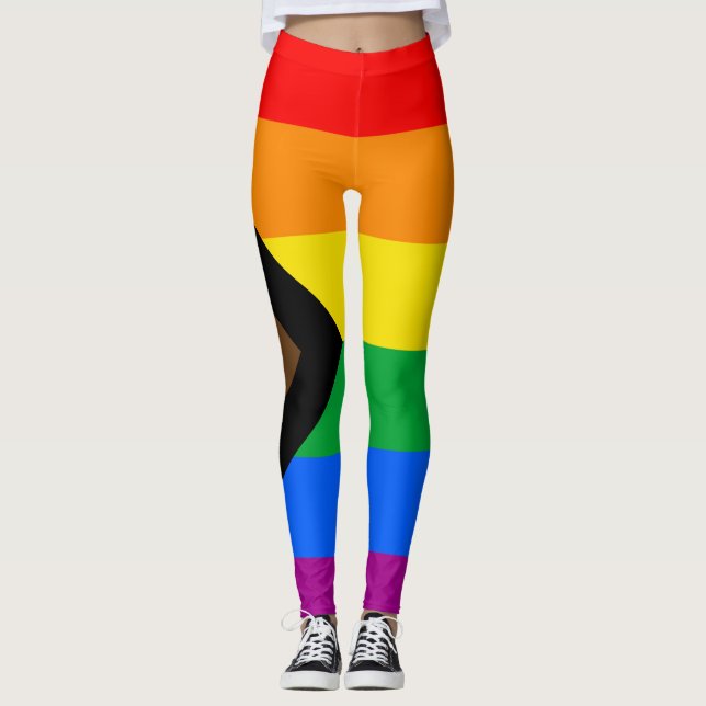 LGBT PRIDE (Progress Pride) Leggings (Vorderseite)