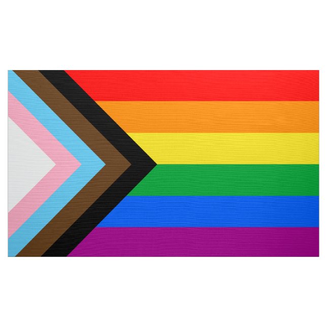LGBT PRIDE (Progress Pride) Stoff (Yard (91,4 cm))