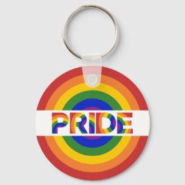 LGBT Pride Rainbow Bullseye Schlüsselanhänger