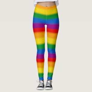 LGBT Pride Rainbow Color Strips Leggings