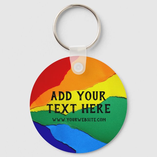 LGBT Pride Rainbow Flag Marketing Schlüsselanhänger (Vorderseite)
