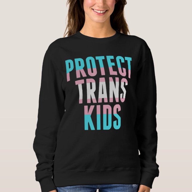 LGBt Pride Rainbow Flag Transgender Protect Trans Sweatshirt (Vorderseite)