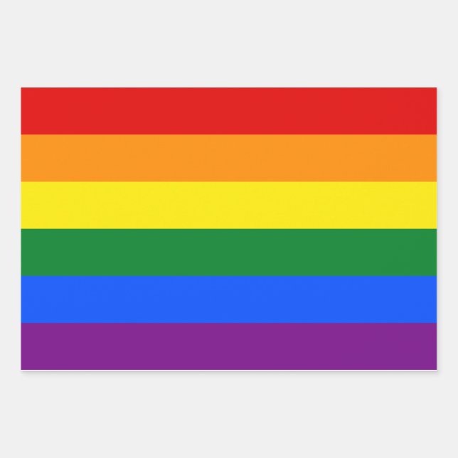 LGBT Pride Rainbow Geschenkpapier Set (Vorderseite)