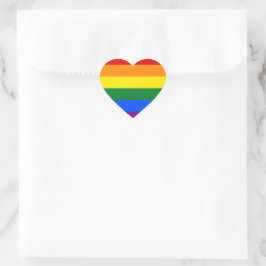 LGBT Pride Rainbow Herz-Aufkleber
