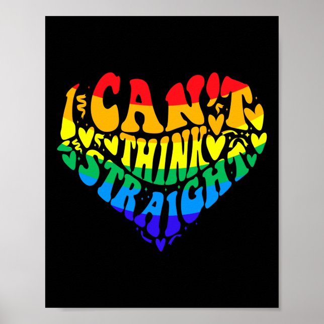 LGBT Pride Rainbow - ich kann es mir nicht vorstel Poster (Vorne)