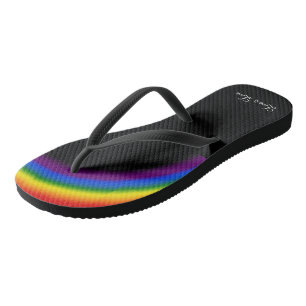 LGBT Pride Rainbow mit benutzerdefinierter Text-Li Flip Flops