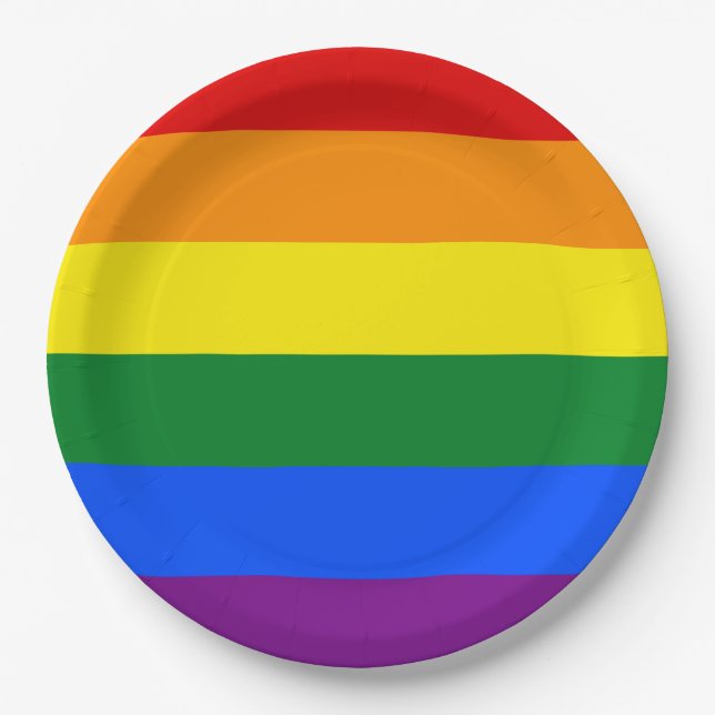 LGBT Pride Rainbow Pappteller (Vorderseite)
