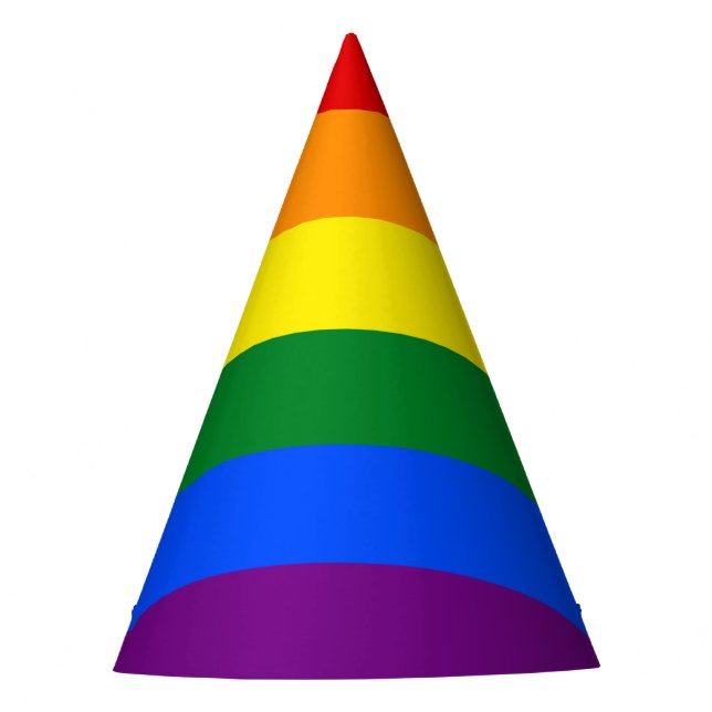 LGBT Pride Rainbow Partyhütchen (Vorderseite)
