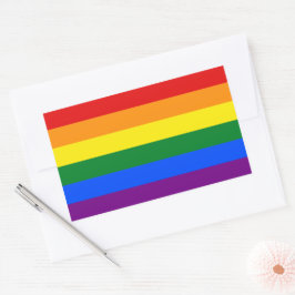 LGBT Pride Rainbow Rechteckiger Aufkleber