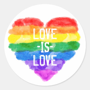 LGBT Pride Rainbow Runder Aufkleber