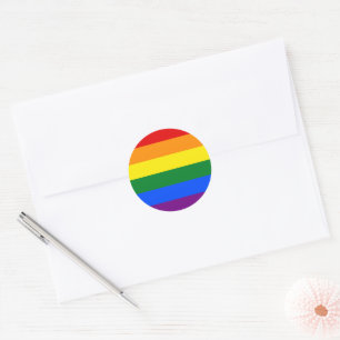 LGBT Pride Rainbow Runder Aufkleber