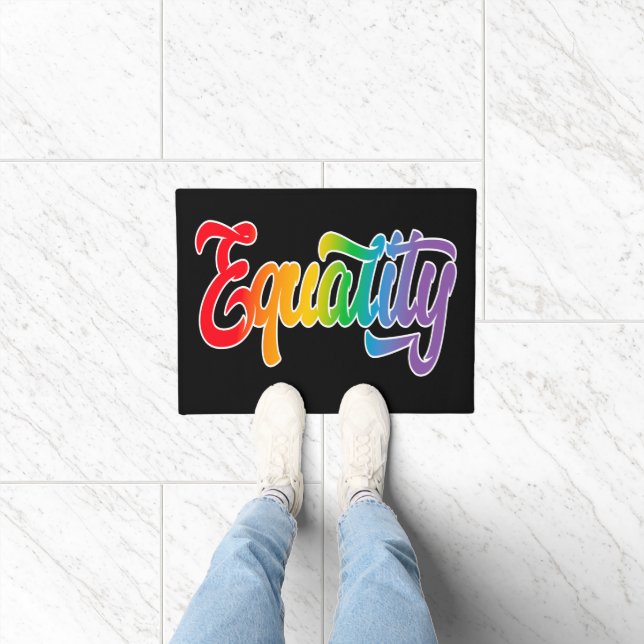 LGBT-Pride-Regenbogenflagge Fußmatte (Indoor)
