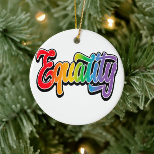 LGBT-Pride-Regenbogenflagge Keramik Ornament