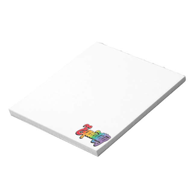 LGBT-Pride-Regenbogenflagge Notizblock (Rotiert)