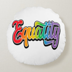 LGBT-Pride-Regenbogenflagge Rundes Kissen