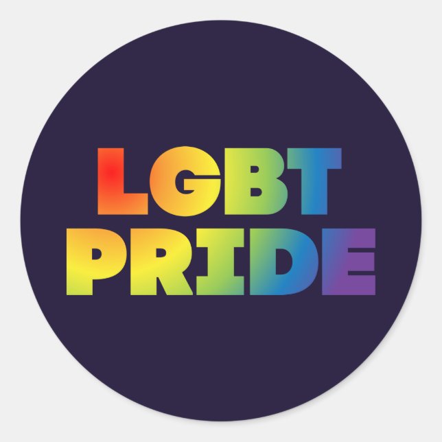 LGBT PRIDE RUNDER AUFKLEBER (Vorderseite)