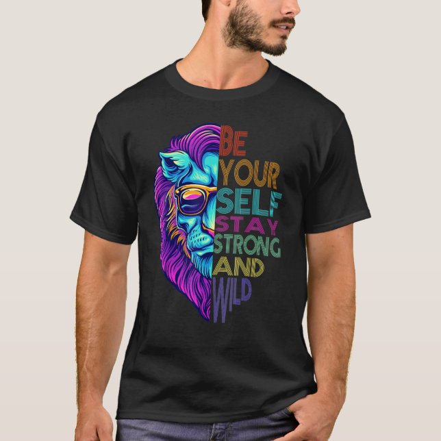 LGbt Pride San Francisco Race Be Your Self Bleibe  T-Shirt (Vorderseite)