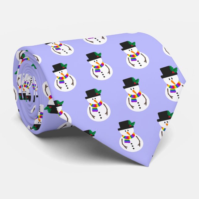 LGBT+ Pride Schneemann Krawatte (Gerollt)