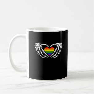 Lgbt Pride Skeleton Halloween Goth Heart Classic Kaffeetasse