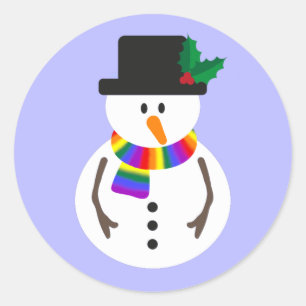 LGBT+ Pride Snowman Stickers