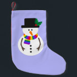 LGBT  Pride Snowman Strumpf Kleiner Weihnachtsstrumpf<br><div class="desc">Lgbt  Stolz Fahne inspirierte Regenbogenschal Schneemann Strumpf.</div>