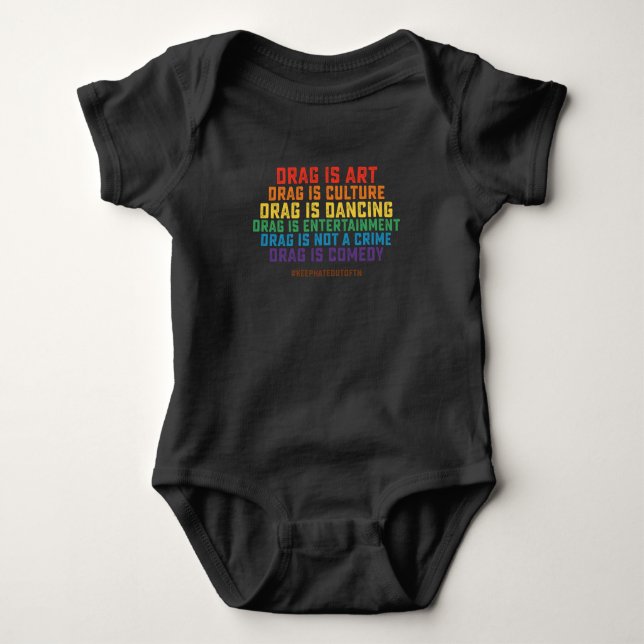 LGBT Pride Support Drag ist kein Verbrechen Baby Strampler (Vorderseite)