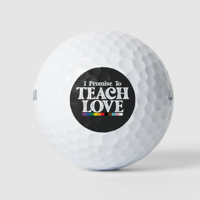 LGBT Pride Teacher verspreche ich, Liebe Gay zu le Golfball (Vorderseite)