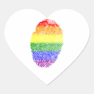 LGBT-Prix-Flagge Herz-Aufkleber