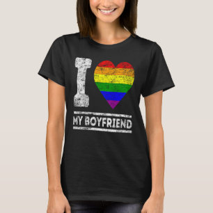 LGBT Prix I Liebe Mein Freund Rainbow Support Fam T-Shirt
