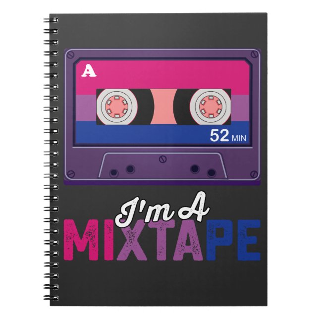 LGBT Prix in a Mixtape Cassette Bi Notizblock (Vorderseite)