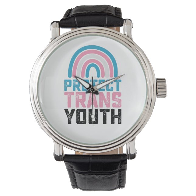 LGBT Prix Schützen Trans Transgender-Jugendkids Armbanduhr (Vorderseite)