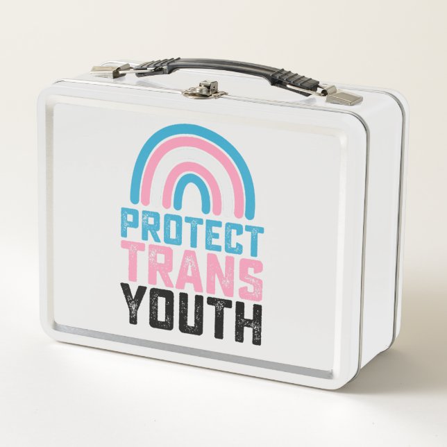 LGBT Prix Schützen Trans Transgender-Jugendkids Metall Brotdose (Vorderseite)