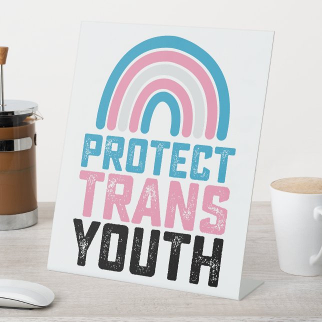 LGBT Prix Schützen Trans Transgender-Jugendkids Sockelschild (In Situ)