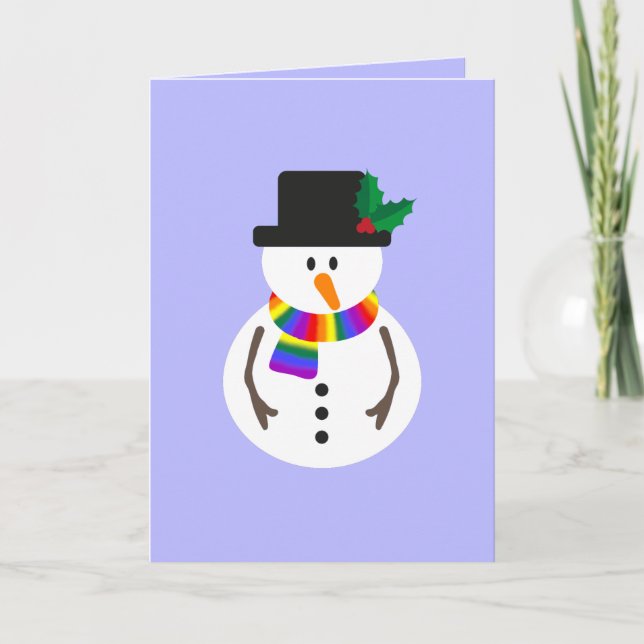 LGBT+ Prix Snowman Weihnachtskarte Karte (Vorderseite)